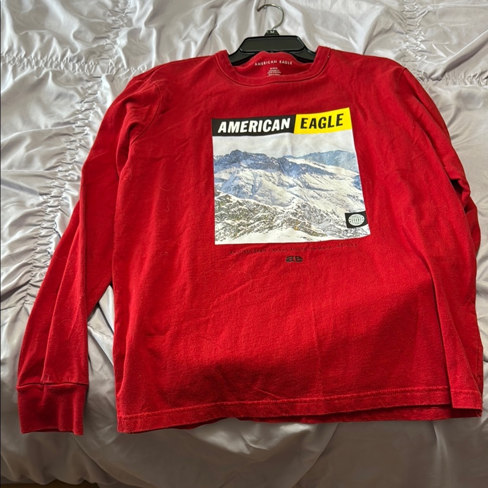 American Eagle Outfitters Red Men's Shirt